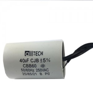 CAPACITOR DE PARTIDA 40uF 250VAC 2 FIOS