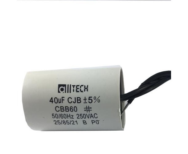 CAPACITOR DE PARTIDA 40uF 250VAC 2 FIOS