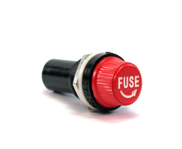 PORTA FUSÍVEL DE VIDRO VERMELHO