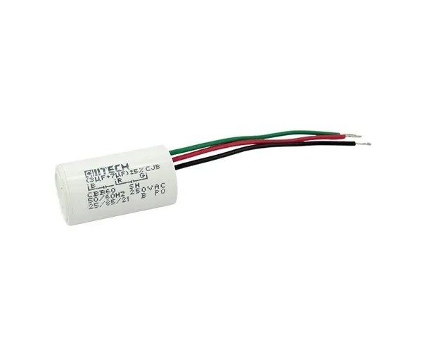 CAPACITOR DE PARTIDA (3+7uF) 250VAC 3 FIOS