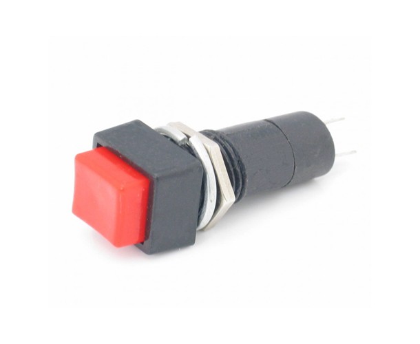 BOTÃO CHAVE PBS 12 B SEM TRAVA VERMELHO