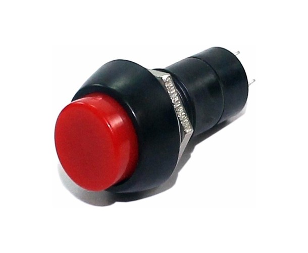 BOTÃO CHAVE PBS 11 B SEM TRAVA VERMELHO