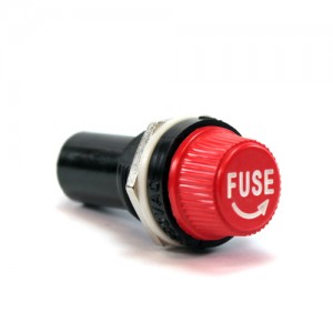 PORTA FUSÍVEL DE VIDRO VERMELHO