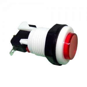 BOTÃO ARCADE FLIPERAMA 34MM VERMELHO